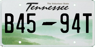 TN license plate B4594T