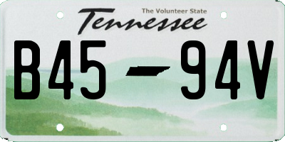 TN license plate B4594V