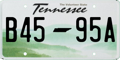 TN license plate B4595A