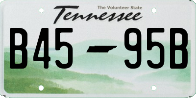 TN license plate B4595B