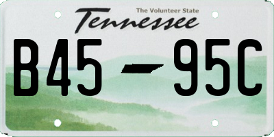 TN license plate B4595C