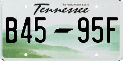 TN license plate B4595F