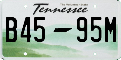 TN license plate B4595M