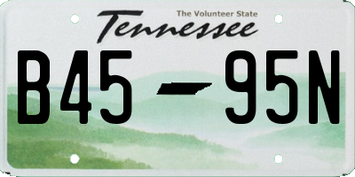 TN license plate B4595N