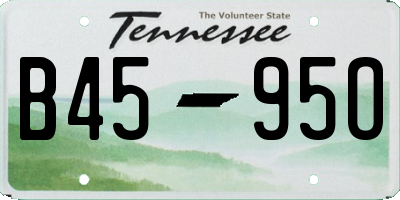 TN license plate B4595O