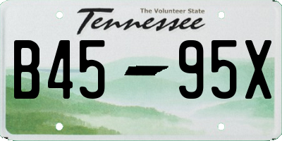 TN license plate B4595X