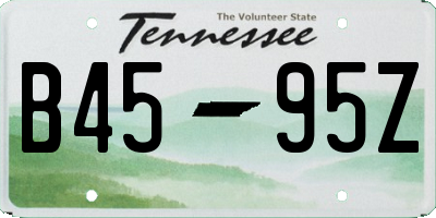 TN license plate B4595Z