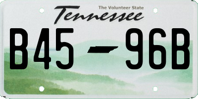 TN license plate B4596B