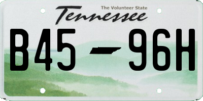 TN license plate B4596H
