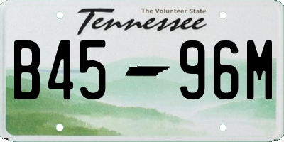 TN license plate B4596M