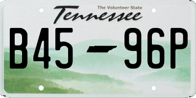 TN license plate B4596P