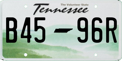 TN license plate B4596R