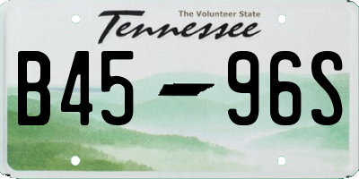 TN license plate B4596S