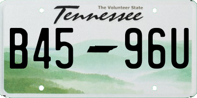TN license plate B4596U