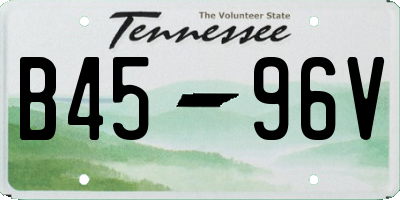 TN license plate B4596V