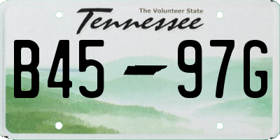 TN license plate B4597G
