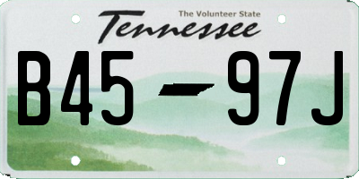 TN license plate B4597J