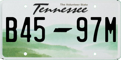TN license plate B4597M
