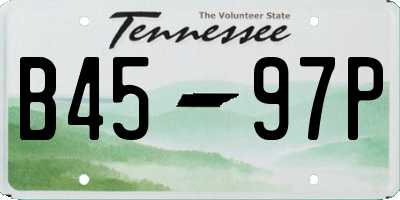 TN license plate B4597P