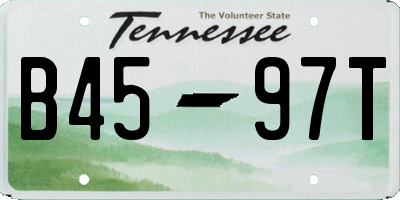 TN license plate B4597T