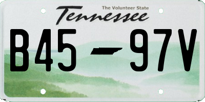 TN license plate B4597V