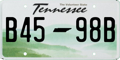 TN license plate B4598B