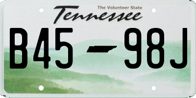 TN license plate B4598J