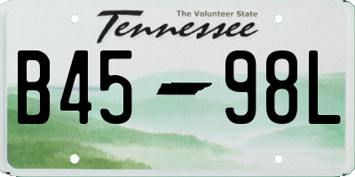 TN license plate B4598L
