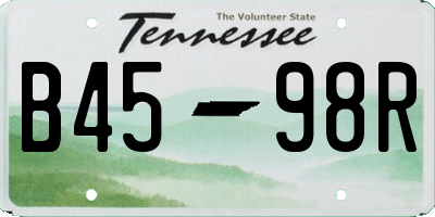 TN license plate B4598R
