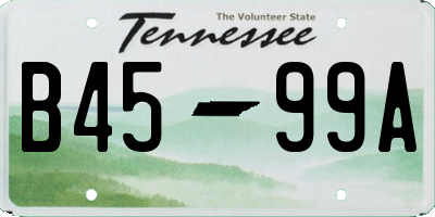 TN license plate B4599A