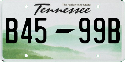 TN license plate B4599B