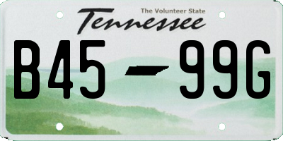 TN license plate B4599G