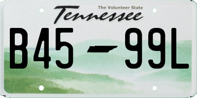 TN license plate B4599L