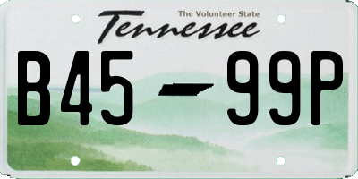 TN license plate B4599P