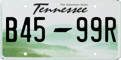 TN license plate B4599R