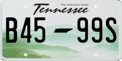 TN license plate B4599S