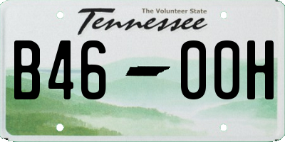 TN license plate B4600H