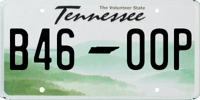 TN license plate B4600P