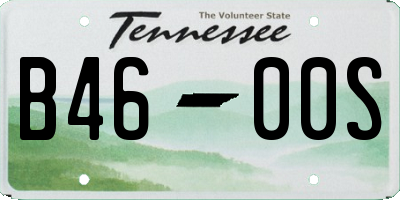 TN license plate B4600S