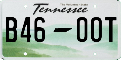 TN license plate B4600T