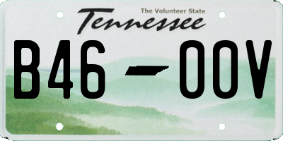 TN license plate B4600V