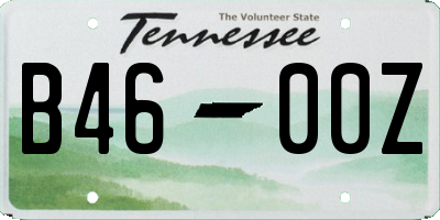 TN license plate B4600Z