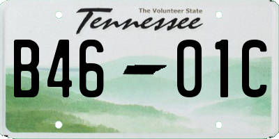 TN license plate B4601C