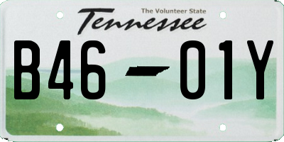 TN license plate B4601Y