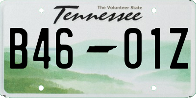 TN license plate B4601Z