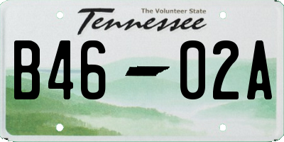 TN license plate B4602A