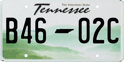 TN license plate B4602C