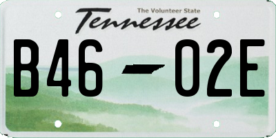 TN license plate B4602E