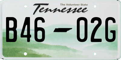 TN license plate B4602G
