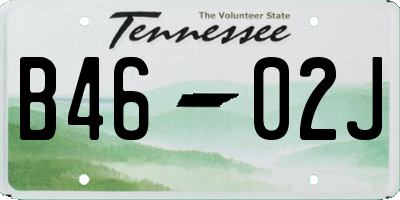 TN license plate B4602J
